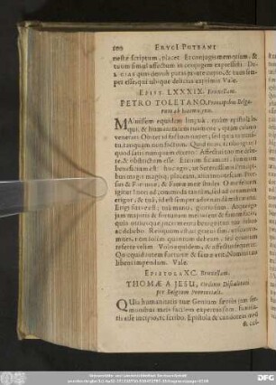 Epist. LXXXIX. Bruxellam. Petro Toletano, Principibus Belgarum ab Eleemosynis.