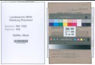 Entnazifizierung Maria Steffen , geb. 02.10.1909 ()