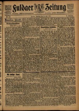 Zweite Ausgabe vom Samstag, den 15. Juli 1905.