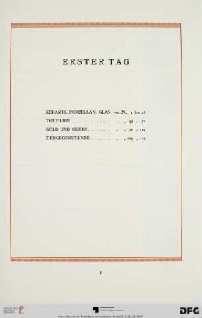 Erster Tag (Nr. 1-119)