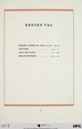Erster Tag (Nr. 1-119)
