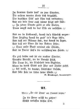 27. Mel.: "So viel Stern' am Himmel stehen"