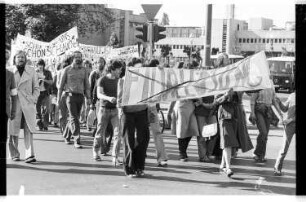 Kleinbildnegativ: Gesamt-Oberschule Wilmersdorf, Streik, Demo, 1977