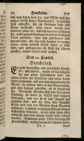 707-767, Das 10. Capitel. Heucheley.