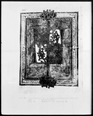Perikopenbuch — Initialzierseite mit Initialigatur IN, Folio 36recto