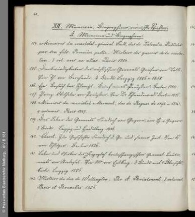 Memoiren, Biographie, vermischte Schriften