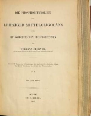 Abhandlungen der Mathematisch-Physischen Klasse der Königlich-Sächsischen Gesellschaft der Wissenschaften, 22. 1895