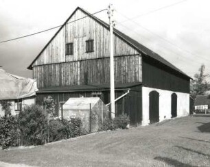 Schmölln-Putzkau, Uferweg 19. Dreiseithof (1851/1900). Scheune
