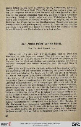 10: Das "zweite Gesicht" und die Eidetik