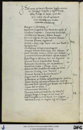 [fol. 39] Rektorat Martin Kygelin 1536