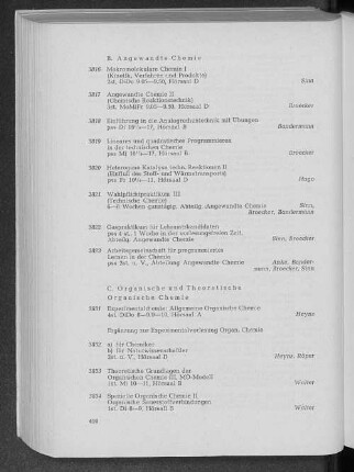 C. Organische und Theoretische Organische Chemie