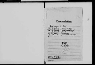 Pfeiffenberger, Josef Dr.; Oberjustizrat; geb. 16.2.1883 in Gommersdorf, Krautheim
