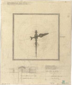 Fischer, Theodor; Bad Tölz (Bayern); Gewerbehalle - Ziffernblatt einer Uhr (Ansicht); Detail
