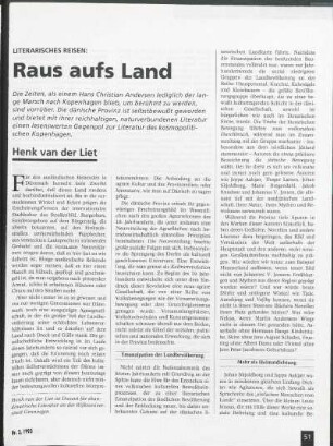 Literarisches Reisen: Raus aufs Land