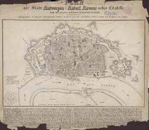 Plan der Stadt Antwerpen (Antorf, Anvers) nebst Citadelle ; nach den neuesten und besten Materialien bearbeitet