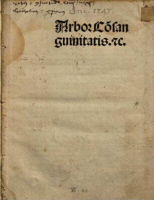 Lectura super arboribus consanguinitatis et affinitatis