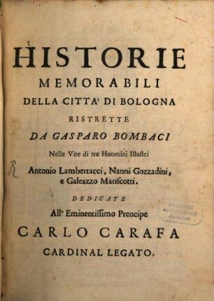 Historie memorabile della città di Bologna