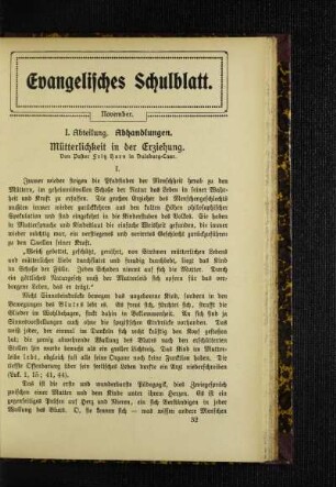 Mütterlichkeit in der Erziehung