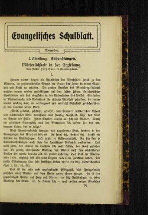 Mütterlichkeit in der Erziehung