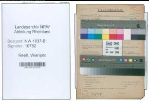 Entnazifizierung Wienand Reeh , geb. 21.09.1879 (Beamter)