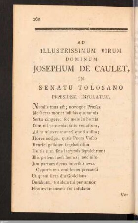 Epistolae. Josephum De Caulet.
