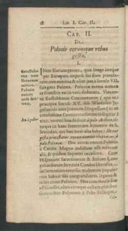 Cap. II. De Polonis eorumque rebus gestis.
