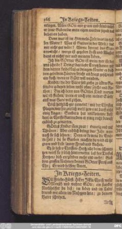 In Kriegs-Zeiten.