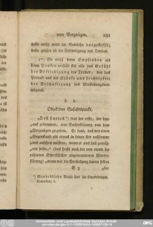 §. 2. Objektiver Gesichtspunkt.