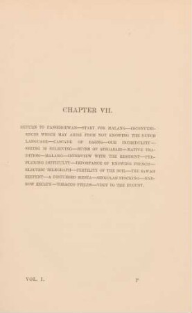 Chapter VII. Return to Passeroewan ...
