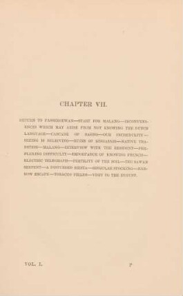 Chapter VII. Return to Passeroewan ...