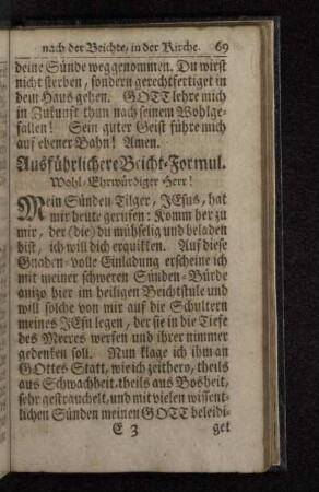 Ausführlichere Beicht-Formul.