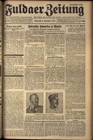 Erste Ausgabe vom Mittwoch, den 06. November 1935.