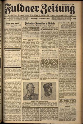 Erste Ausgabe vom Mittwoch, den 06. November 1935.