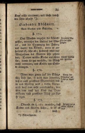 Siebenter Abschnitt. Vom Wachen und Schlafen.
