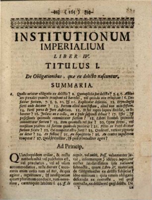 Commentarius Ad D. Justiniani Institutionum Imperialium IV. Libros, Liber IV.