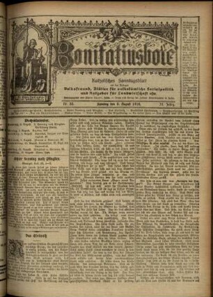 Ausgabe vom Sonntag, den 06. August 1916.