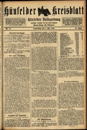 Ausgabe vom Donnerstag, den 08. Mai 1924.