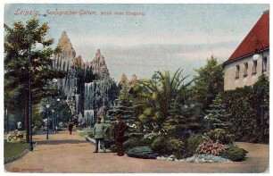 Leipzig. Zoologischer Garten : Blick vom Eingang