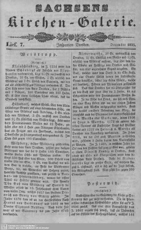 Weistropp, Pesterwitz, Dippoldiswalda : 7. Lieferung