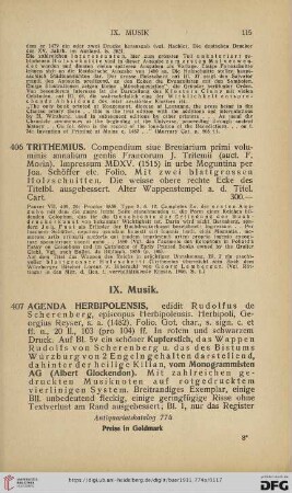 IX. Musik (Nr. 407 - 415)