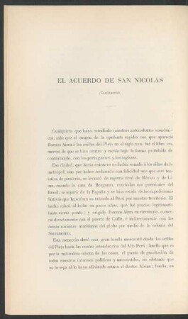 El acuerdo de San Nicolás - (Continuación)