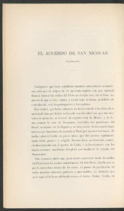 El acuerdo de San Nicolás - (Continuación)
