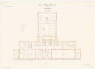 Kaiser-Wilhelm-Bibliothek, Posen: Grundriss Erdgeschoss 1:100