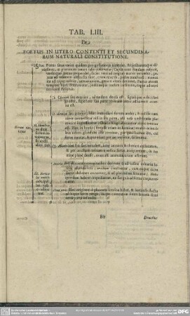 Tab. LIII. De Foetus In Utero Contenti Et Secundinarum Naturali Constitutione