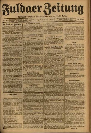Ausgabe vom Dienstag, den 19. Dezember 1922.