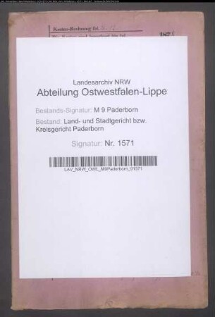 Erblasser: Kemper , Johann; Erblasser: Kemper, Angela, geb. Trins: