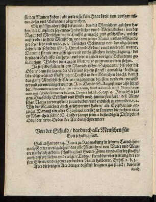 Von der Schuld/ dardurch alle Menschen für Gott schuldig sind.