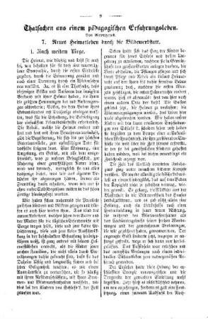 Thatsachen aus einem pädagogischen Erfahrungsleben