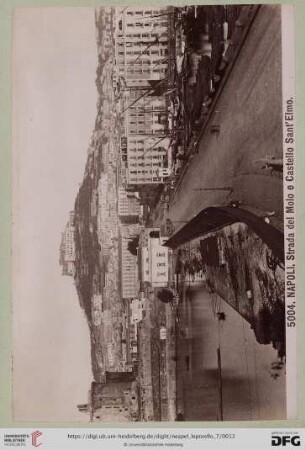 5004. NAPOLI. Strada del Molo e Castello Sant’Elmo.