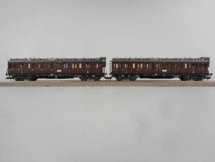 2x Eilzug-Abteilwagen 3. Klasse K.P.E.V. Fleischmann 5802